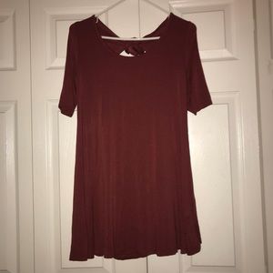 Coverstitch short sleeve tunic/dress